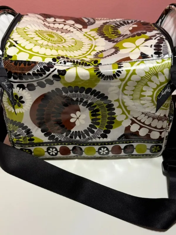 Vera Bradley Insulated Lunch Bag Cooler Tote Vintage Cocoa Moss Pattern - Image 6