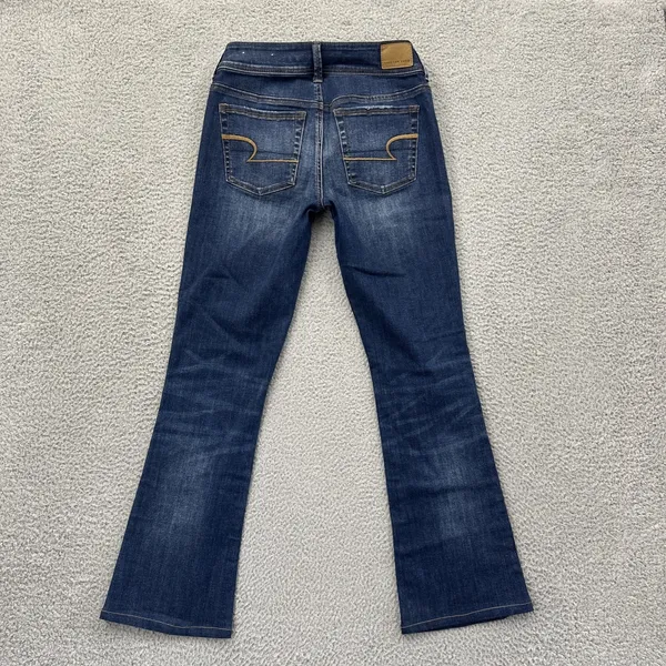 American Eagle Low Rise Kick Boot Jeans Boho Festival Rodeo Women's 4 x 29 - Image 3