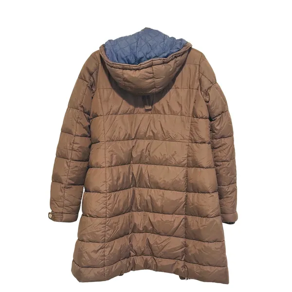 Vintage Y2K Abercrombie Puffer Jacket Hooded Parka Coat Womens M Brown Bella - Image 4