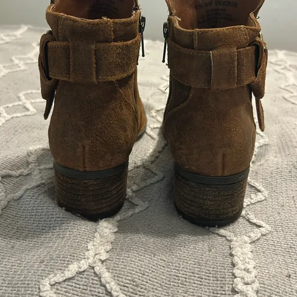 Born Brown Ankle Booties with Buckle Size 8 - Image 5
