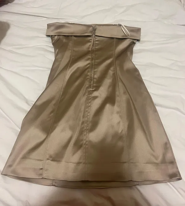 Aritzia Shimmer Satin Tube Dress - Image 3