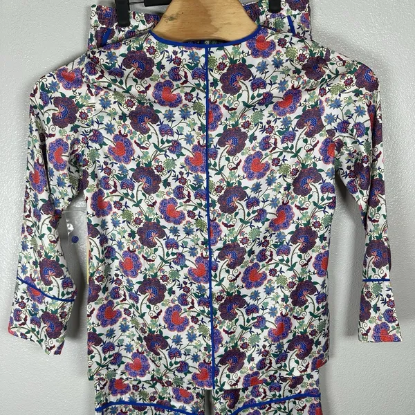 NEW Summersalt Cloud 9 Silky Satin Floral Pajama Set Small Button Up Shirt Pants - Image 3