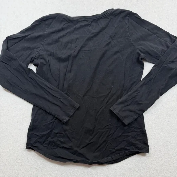 Nike Air Long Sleeve Shirt Womens Medium Black Athletic Graphic Logo Tee - Image 6