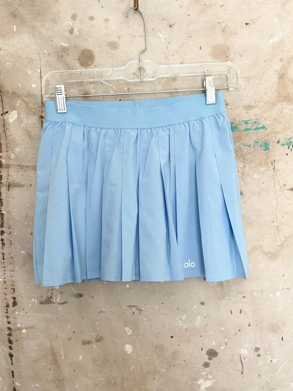 Alo Yoga Varsity Tennis Skirt, Blue Skies - Image 2