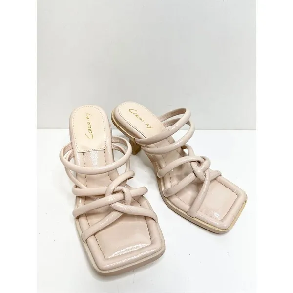 CircusBy Sam Edelman Sandala Womens‎ Size 7 Tan Square Toe Slip On Heels - Image 3