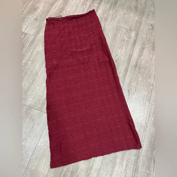 Topshop Deep Red Maxi Skirt - Image 8