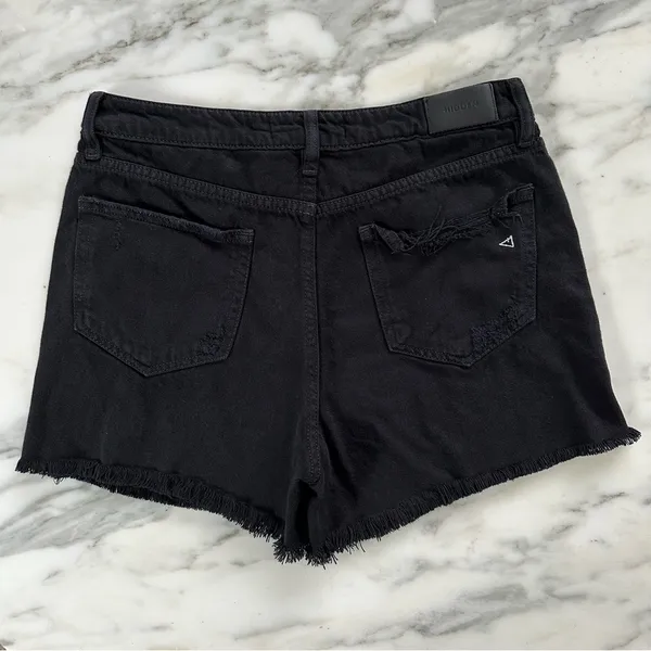 Hidden Jeans Pixie High Rise Distressed Denim Shorts • Sz M - Image 7