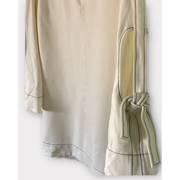 Laundry By Shelli Segal Womens Long Sleeve Shift‎ Marshmallow Ivory Size 6 - Image 6