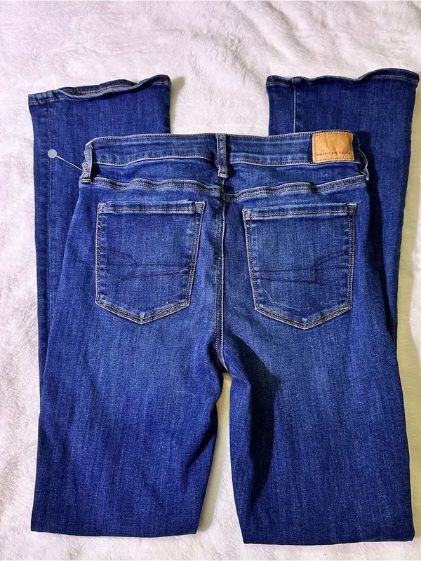 American Eagle Outfitters Women's Deep Indigo Bootcut Jeans - Image 5
