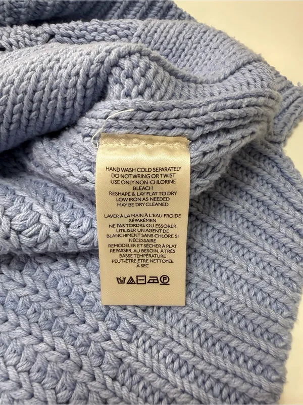 Free People Lavender Blue Cropped Crew Sweater - Image 6