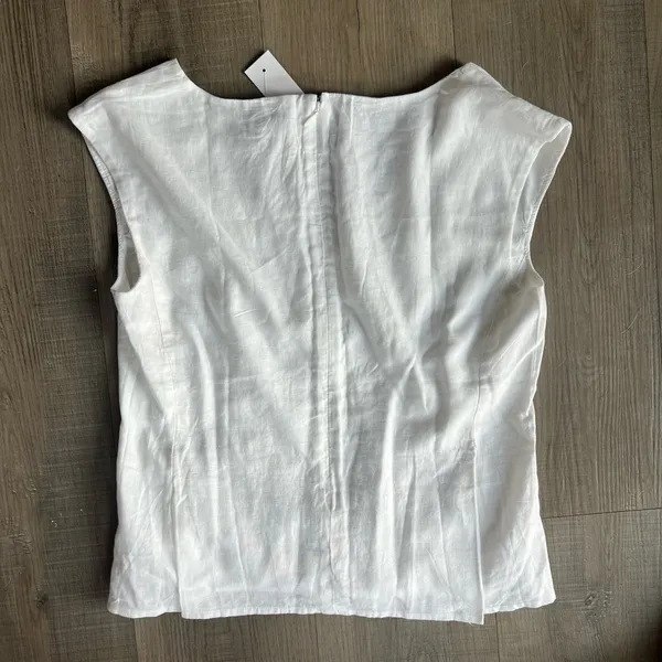 Ann Taylor Peplum Top in Linen Blend - Image 4