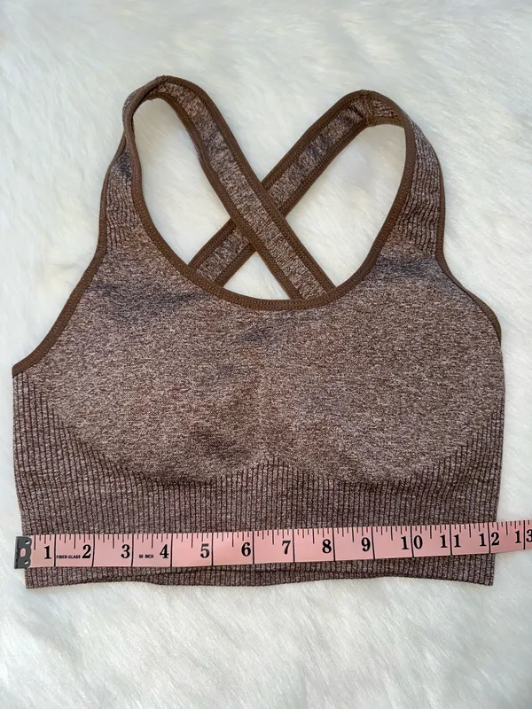 3 Piece Workout Set Brown - Image 4
