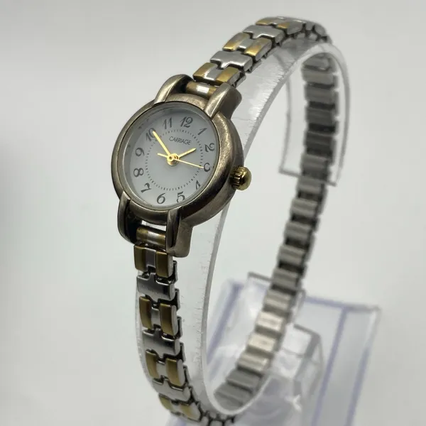 Elegant Ladies' Two-Tone Carriage by Timex Watch Working New Battery - Image 3