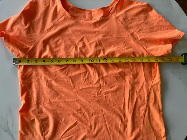 Lululemon Women’s Lightweight Stretch Run Short Sleeve Shirt Orange Soda Size 10 - Image 9