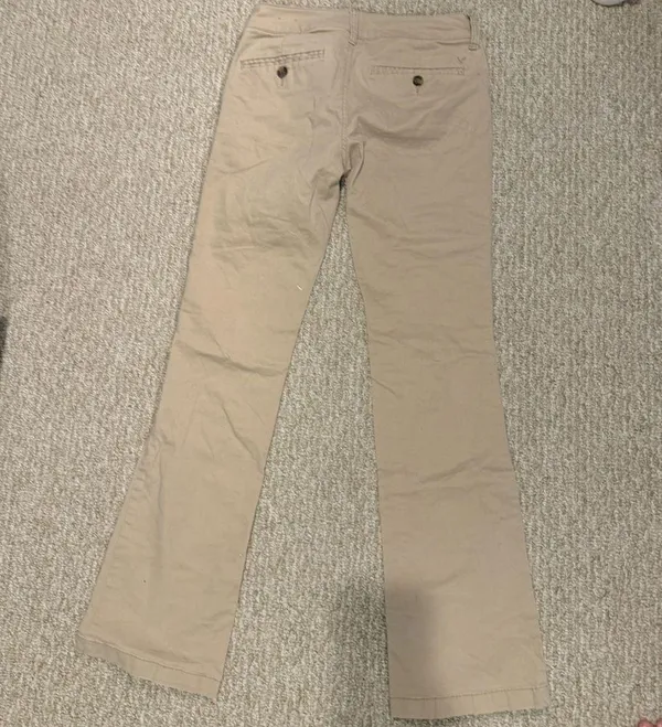 Khaki Kick Boot Cut Stretch Pants - Image 2