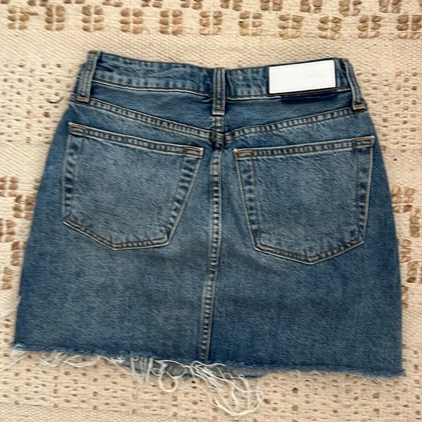 Re/done 90s Denim Vintage Mini Skirt size 25 - Image 2