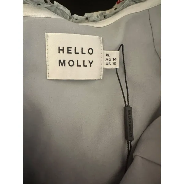 Hello Molly Mini‎ Dress Polka Dot Blue Ruffle Bustier NWT XL US 10 Coquette - Image 7