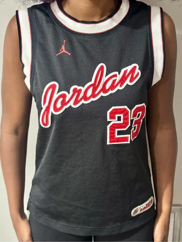 Vintage Y2K 2005 Air Jordan #23 Black Script Mesh Jersey Tank Fits XS S⁠ - Image 3