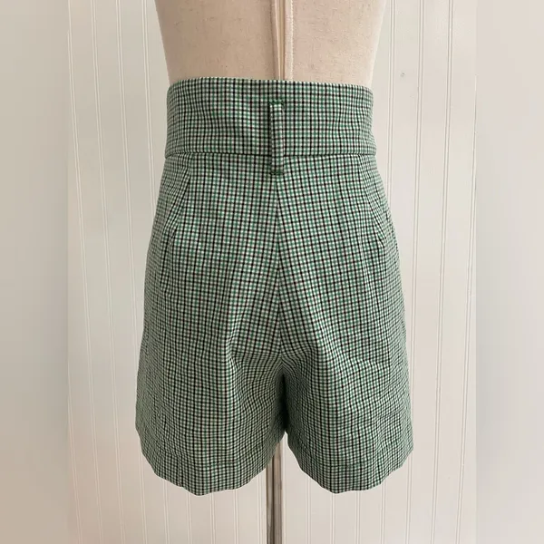 WILFRED Aritzia Gelas High Rise Paperbag Waist Gingham Paid Picnic Shorts Size 4 - Image 6