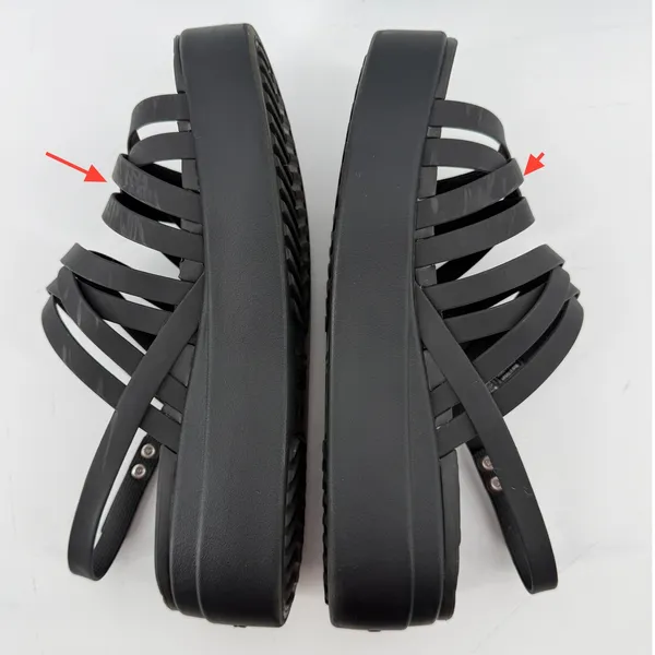 Crocs Brooklyn Strappy Low Wedge Sandal Black Women 10 Comfort Platform Y2K - Image 6