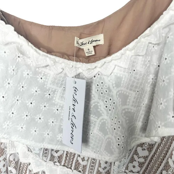 New Boho Romantic For Love & Lemons Lovebird Mini Dress Size S - Image 3