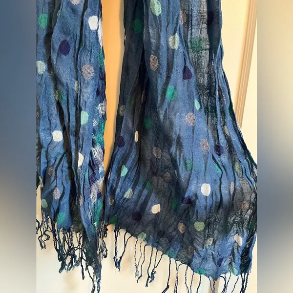 Polkadot scarf Blue - Image 2