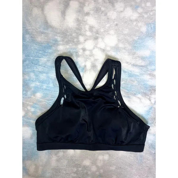 ATHLETA High Neck Loop Bikini Top in Black PADDED Bust Size 36 B/C BEACH VACAY - Image 3