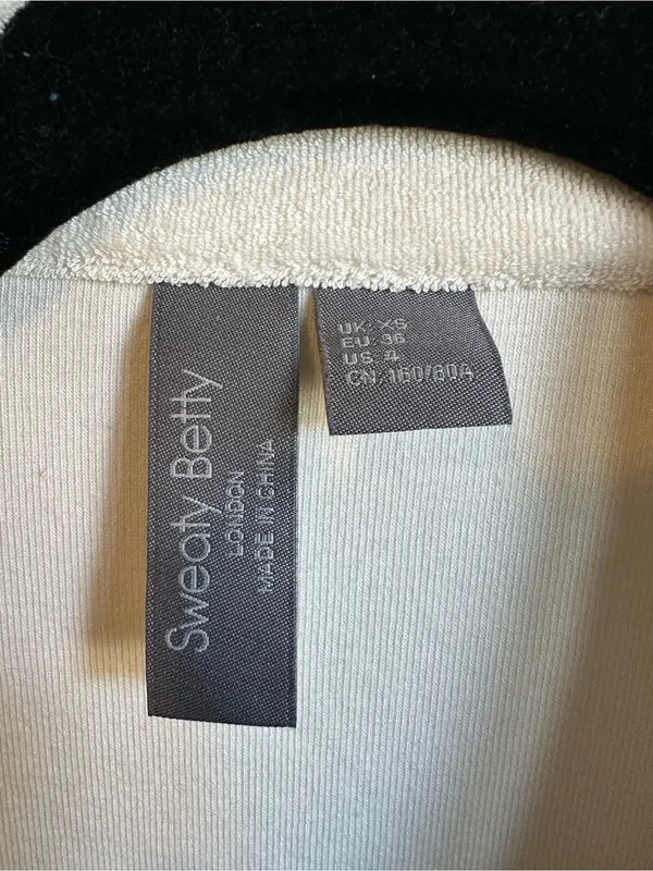 Sweaty Betty Terry Cloth Short Sleeve Polo Shirt Womens XS - Image 3
