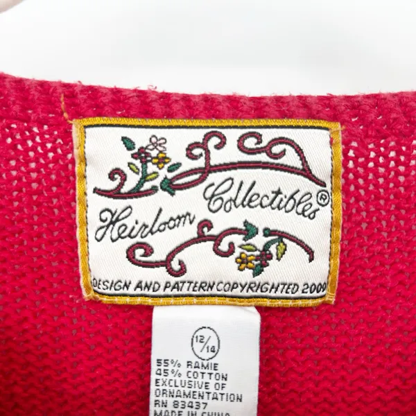 Heirloom Collectibles Women VTG Bear Christmas Tree Ugly Christmas Sweater 12/14 - Image 4