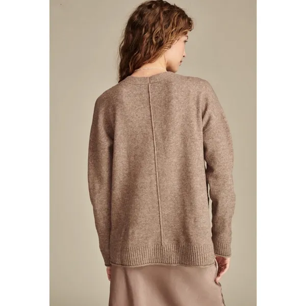 Lucky Brand Women's Sweater Slouchy V-Neck Cardigan Grandpa Brown Size XL NWOT - Image 12