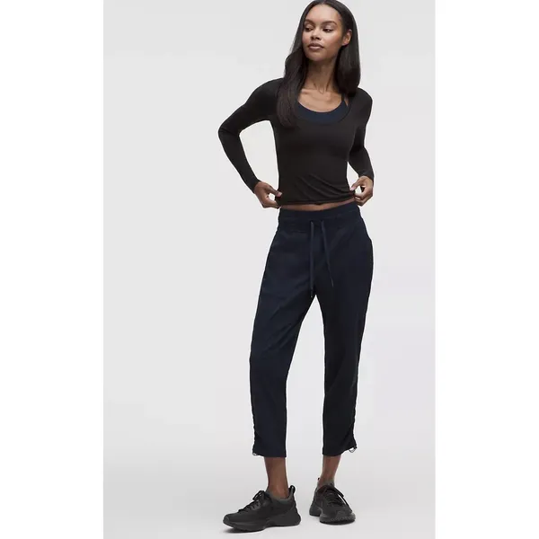 Lululemon Dance Studio Mid Rise Joggers True Navy Lightweight Cargo Pants Size 2 - Image 2