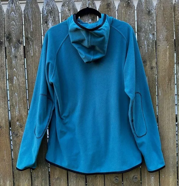 The North Face Teal Hooded Zip Fleece Jacket TKA 100 Sz XL - Image 13