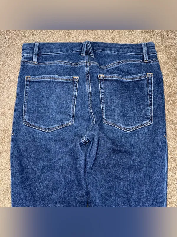 Good American Good Skinny Jeans 10 / 30 Indigo Dark Wash Cashmere Blend GPSK336T - Image 4