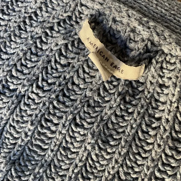 American Eagle Chunky Cardigan Blue Gray Knit Button Front Sweater Women’s - Image 5