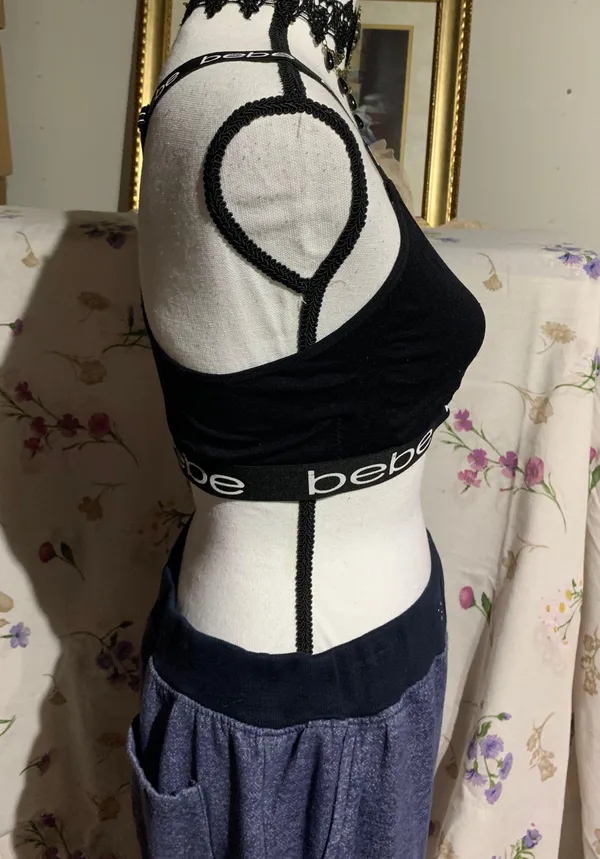 Bebe Black Sports Bra - Image 3