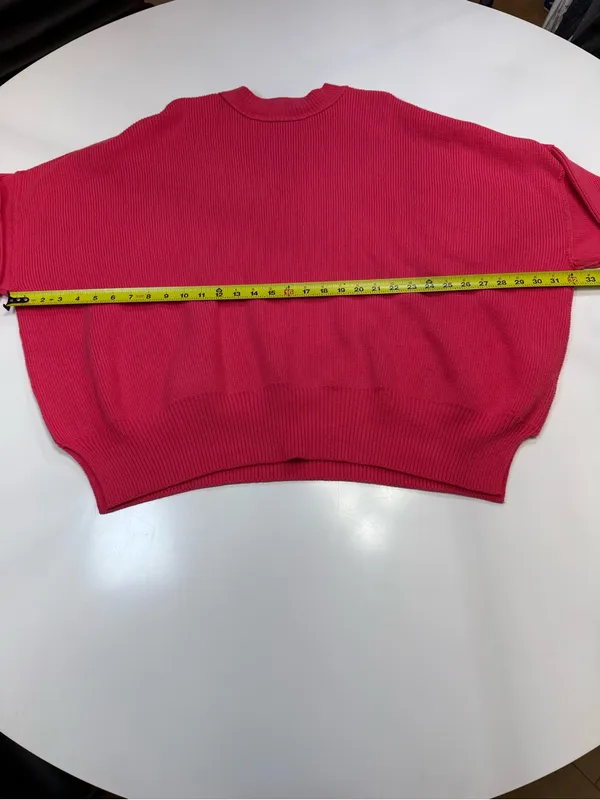 Free People Oversized Crewneck Sweater in Pink - Image 4