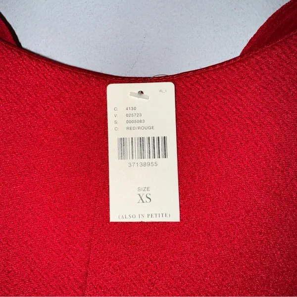 Anthropologie Sundays in Brooklyn XS Red Dress Scalloped Fit N Flare‎ Cocktail - Image 7