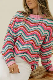 Candy Cane lane sweater pink multi color - Image 2