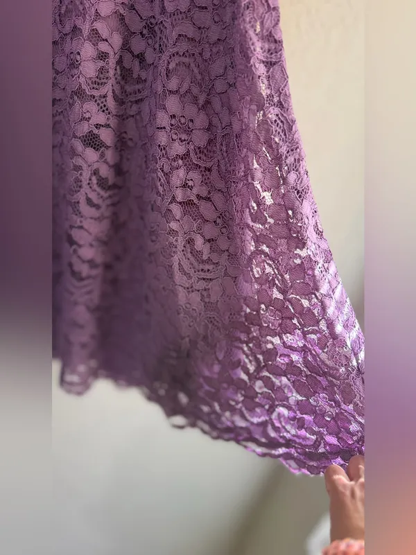 Davis bridal New no tags size 6 Strapless Lavender Lace A-Line Dress - Image 14