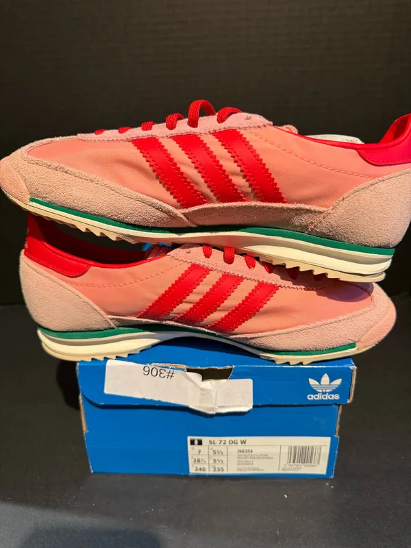 Women’s Adidas SL 72 OG “Strawberries” size 7W - Image 2