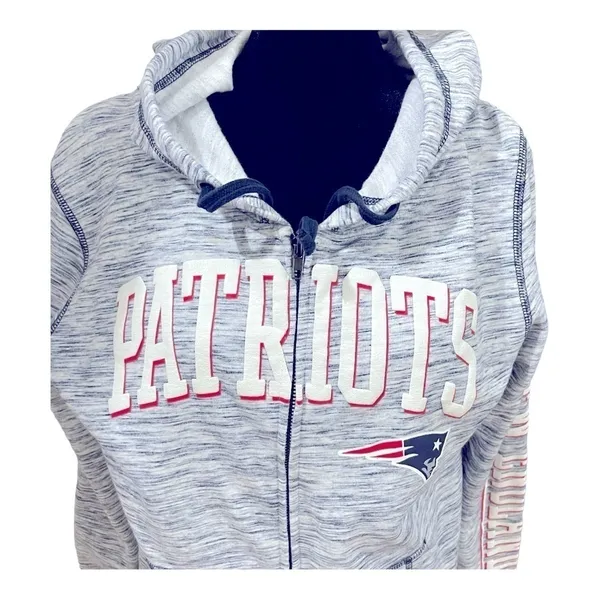 NEW ENGLAND PATRIOTS Women's Space-Dye Full-Zip Fleece Hoodie size M - Image 8