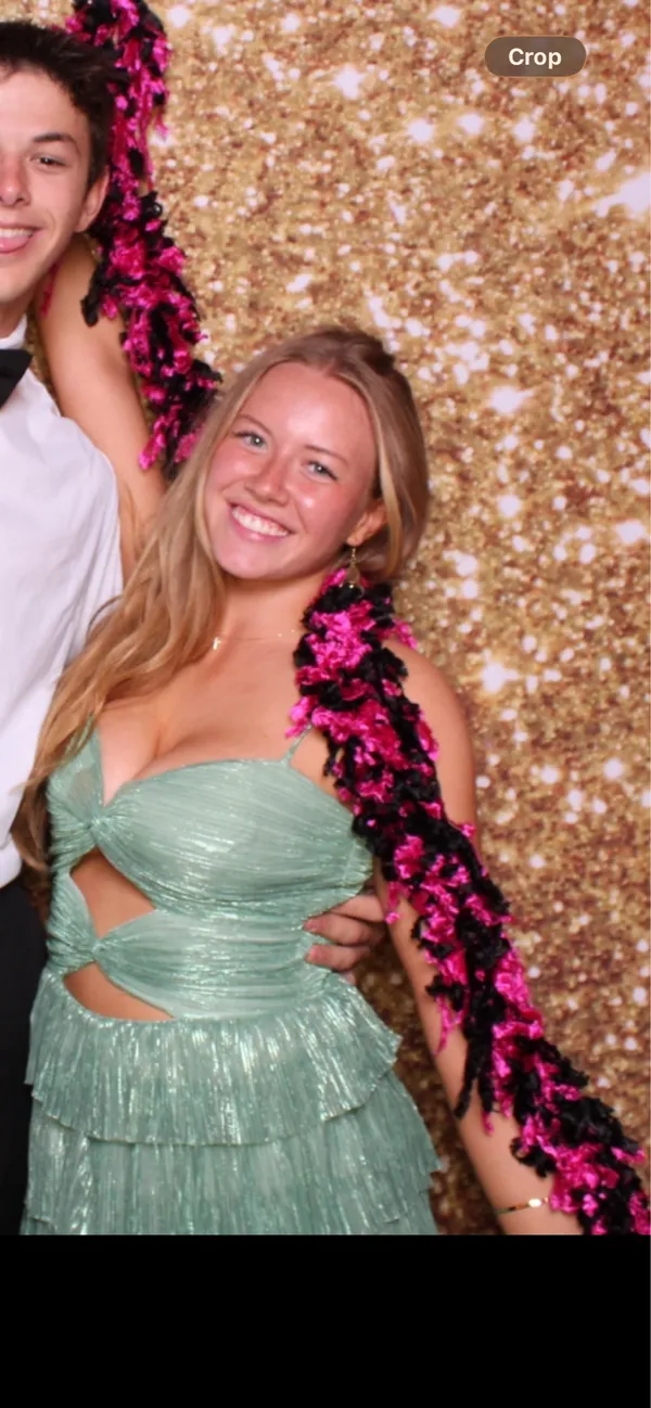 Dillard's Green sparkle prom formal dress - Image 3