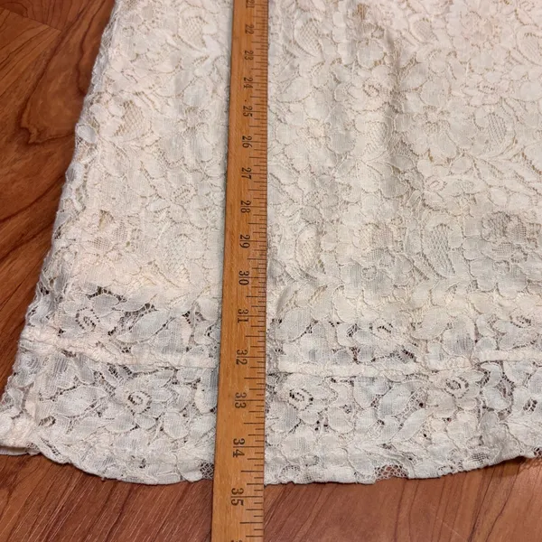 Tulle‎ Anthropologie Lace Sheath Dress Womens S Ivory Wedding Romantic Party - Image 9