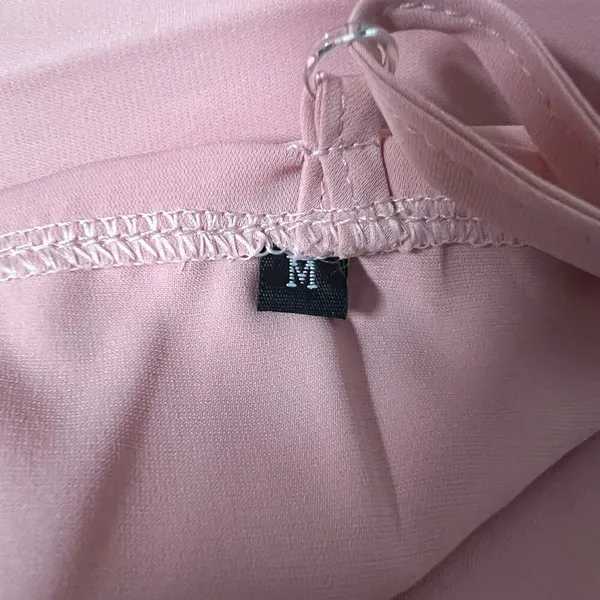 Women's Pink Pleated Sleeveless Midi Dress Size Medium - Image 12