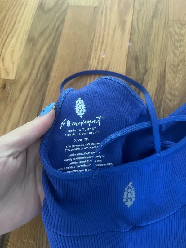 Free People Blue Athletic Tank - Image 3