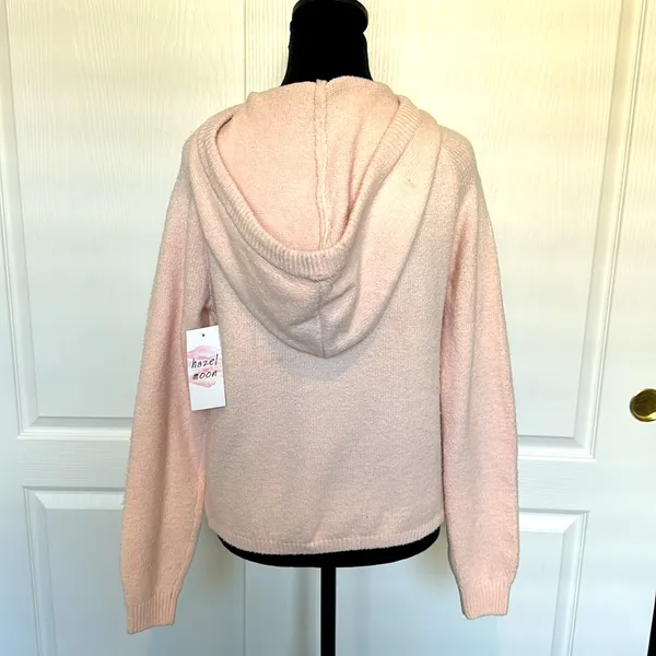 New Hazel Moon Women’s Pink Sweater with hood - Image 4