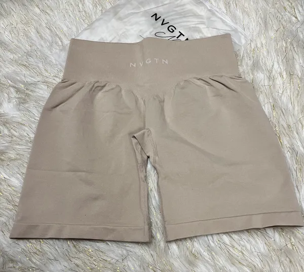 NVGTN Pro Shorts Large Beige - Image 3