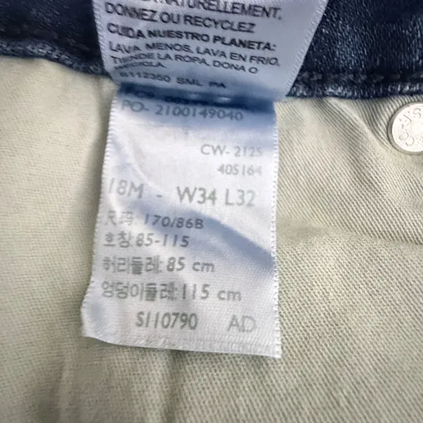 Levi Strauss Signature Jeans 18 Blue Plus Mid Rise Straight Leg Stretch Denim - Image 4