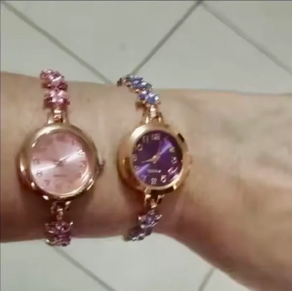 Brand New Purple and gold watch with purple gemstones - Image 6