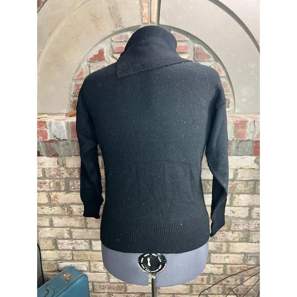 sweater turtle neck ribbed black Size M - Image 6